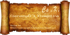Cservenyák Klementina névjegykártya